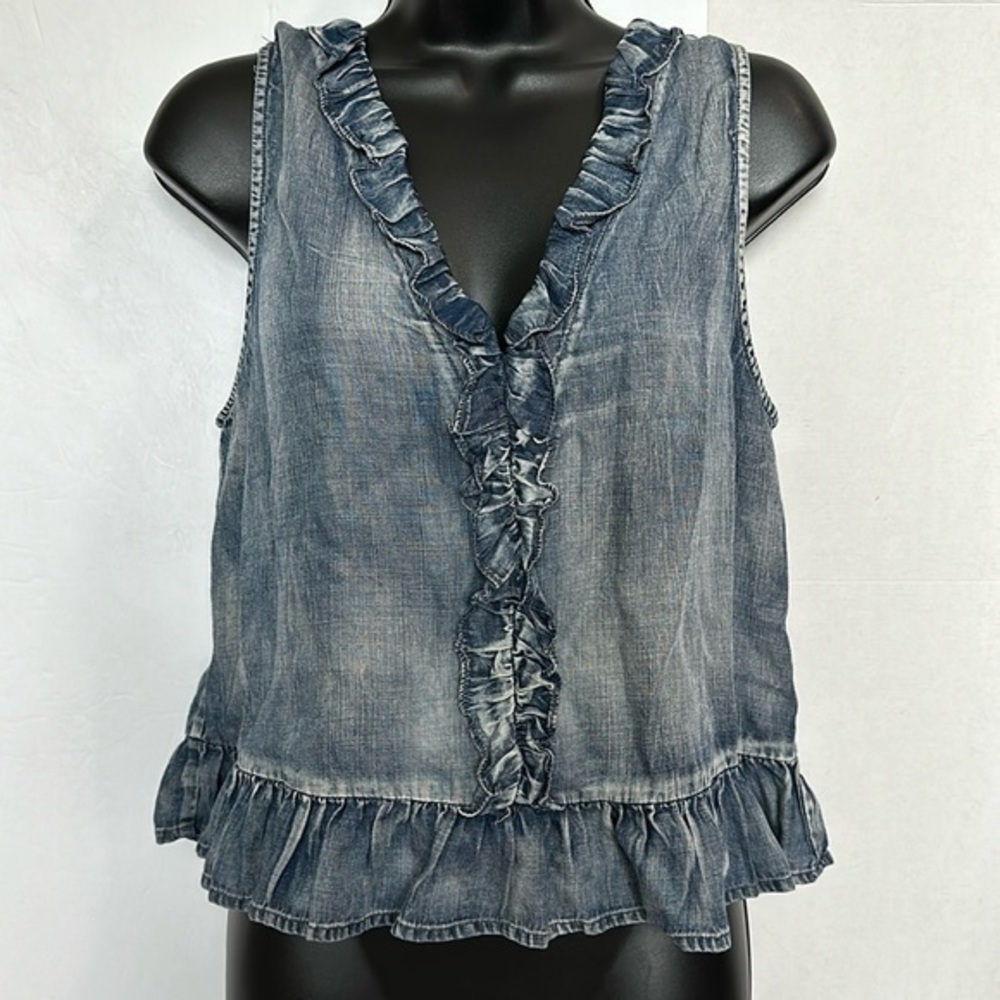Mustard Seed Frannie frilled top small